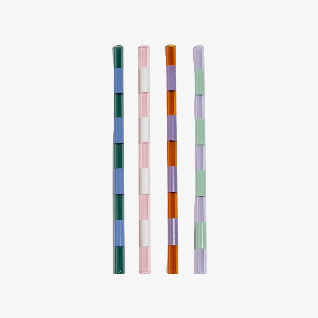 Striped Straws - 4 pack (Mixed)