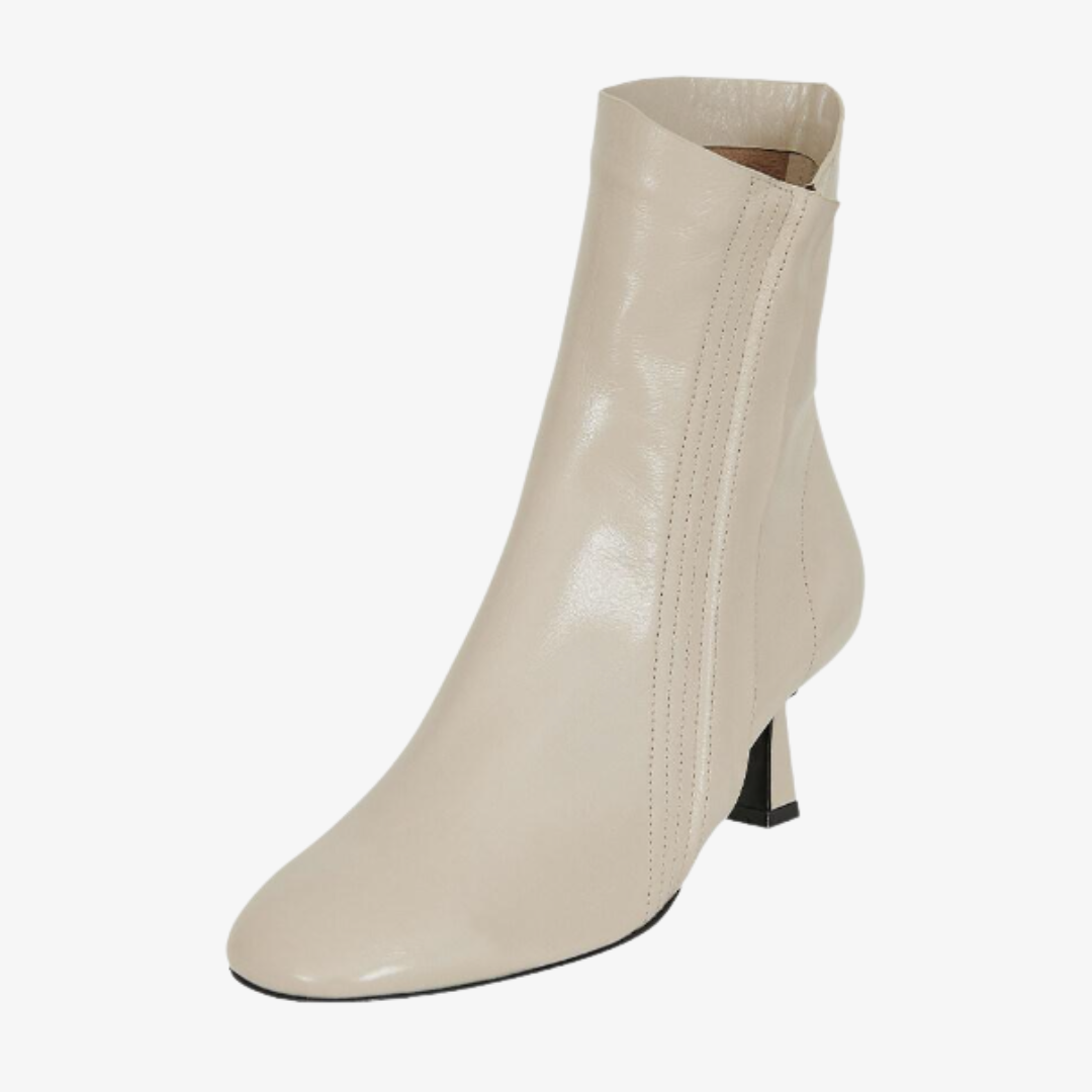 Single Layer Ankle Boots- Cream
