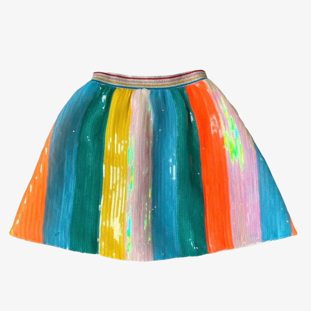 Sequin Stripe Skirt