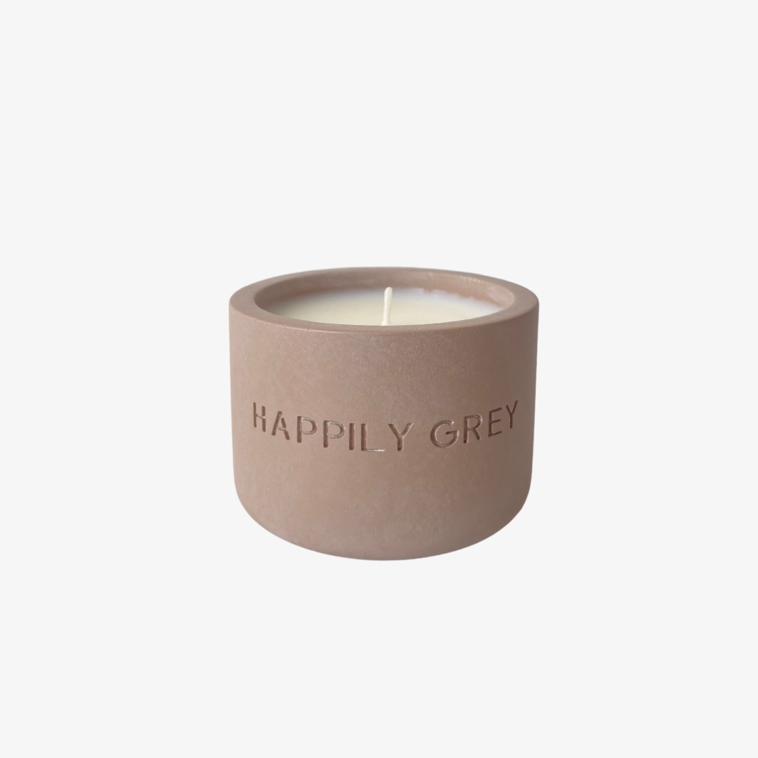 Happily Grey Candle