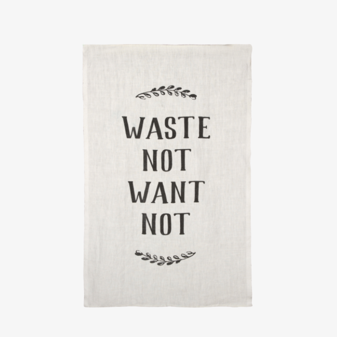Waste Not, Want Not Tea Towel