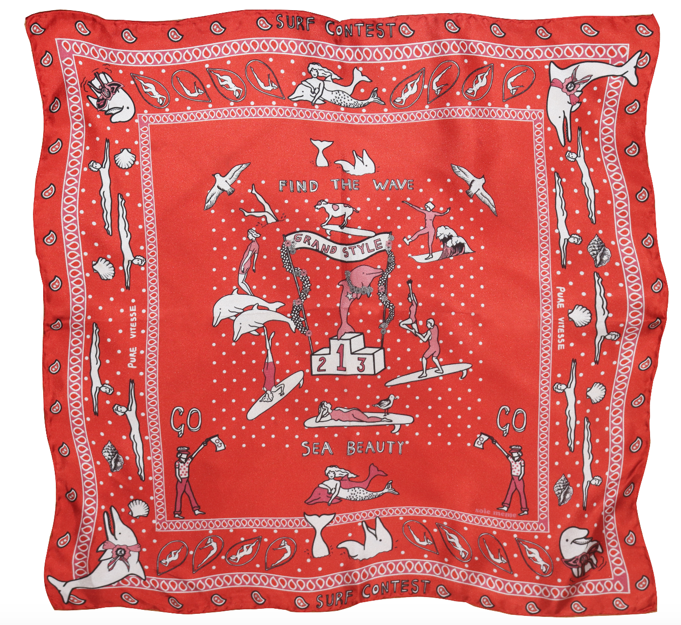 Sea Beauty Scarf in Red